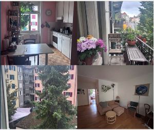 Küche, Balkon richtung Strasse, Innenhof, Wohnzimm