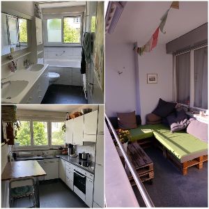 Bad, Küche und Balkon