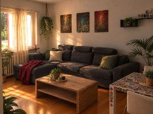 Wohnzimmer mit Fernseher