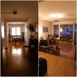 Gang und Wohnzimmer
