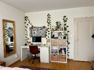 Das Zimmer wird möbliert untervermietet