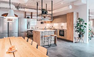 Fully equipped shared kitchen