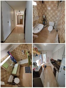 Gang zum WC, WC, Bad, Küche